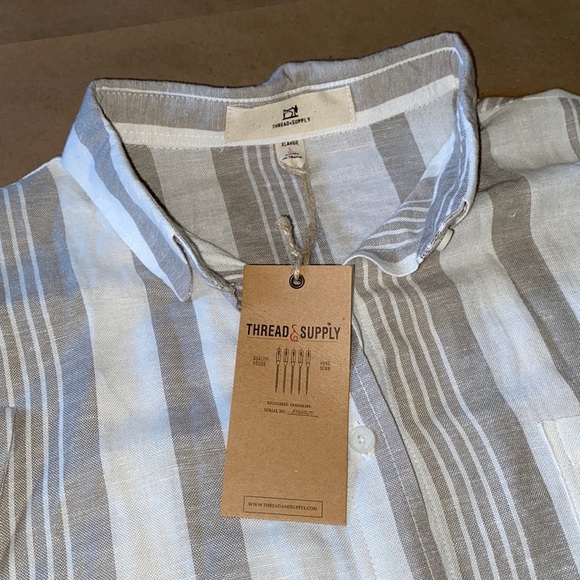 Cropped Button Down Top - Picture 2 of 9